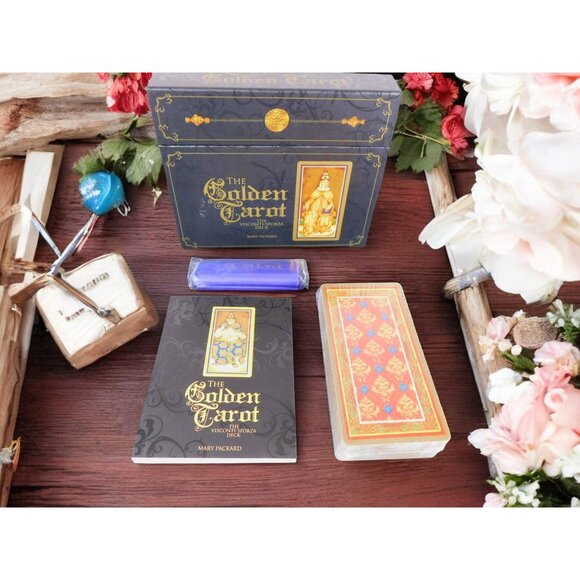 The Golden Tarot: Visconti-Sforza Deck by Mary Packard, New in Box - Picture 3 of 11